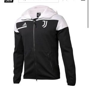Adidas Juve Zne 20-21 Season Juventus Soccer/Football Sports Jacket Black GN5452